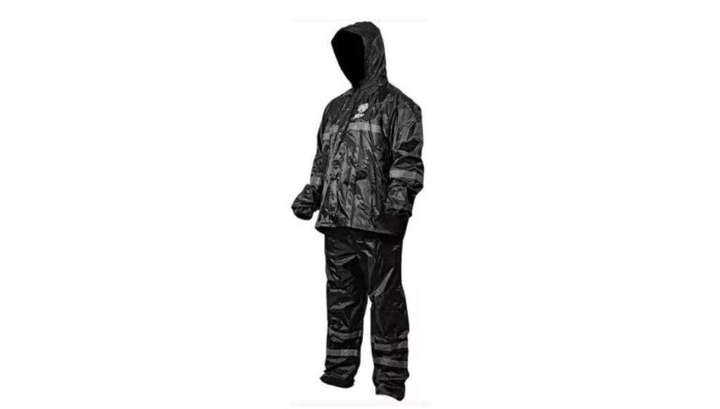 Traje Impermeable Para Moto Kov Negro Con Reflejantes