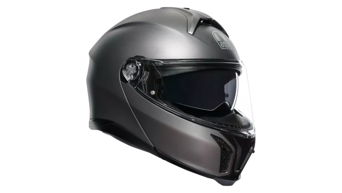 Tourmodular Luna Grey Matt – Casco modular AGV E2206